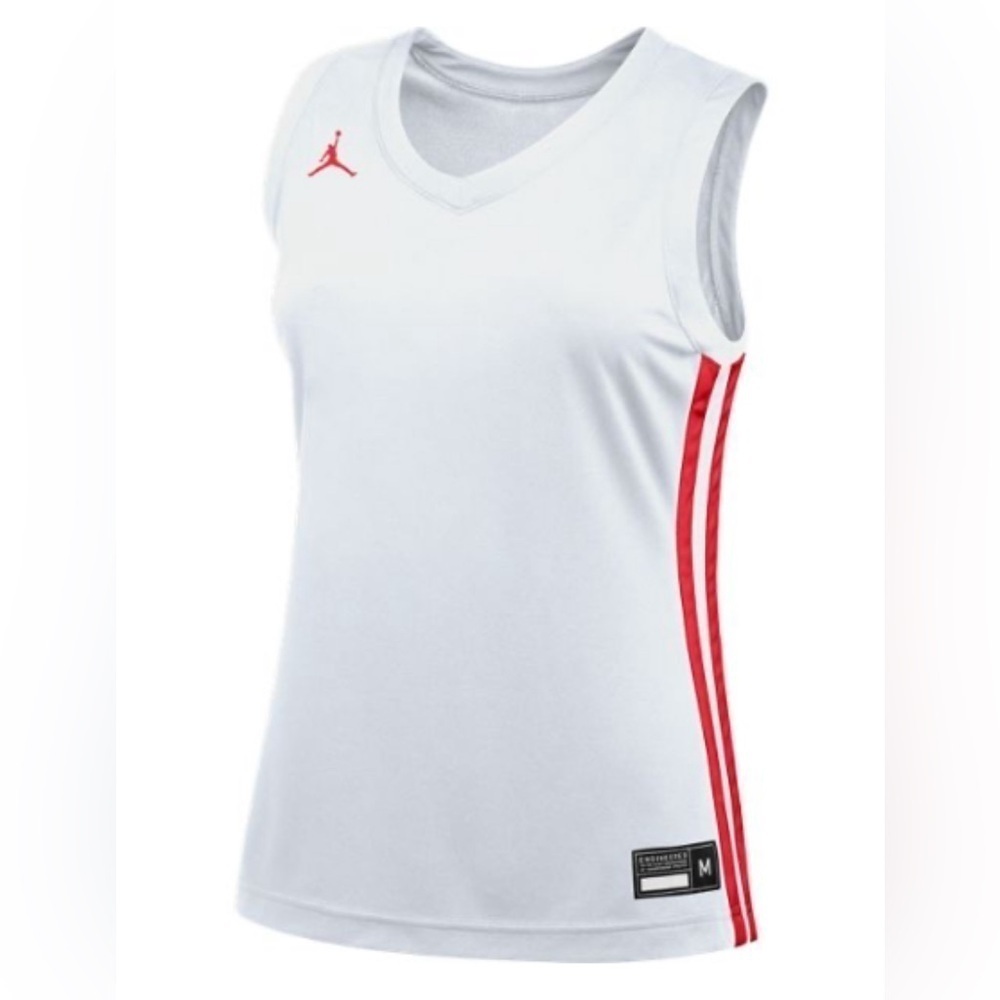 Nike Dri-fit Jordan Overtime Jersey Women’s Medium White/University Red NWT